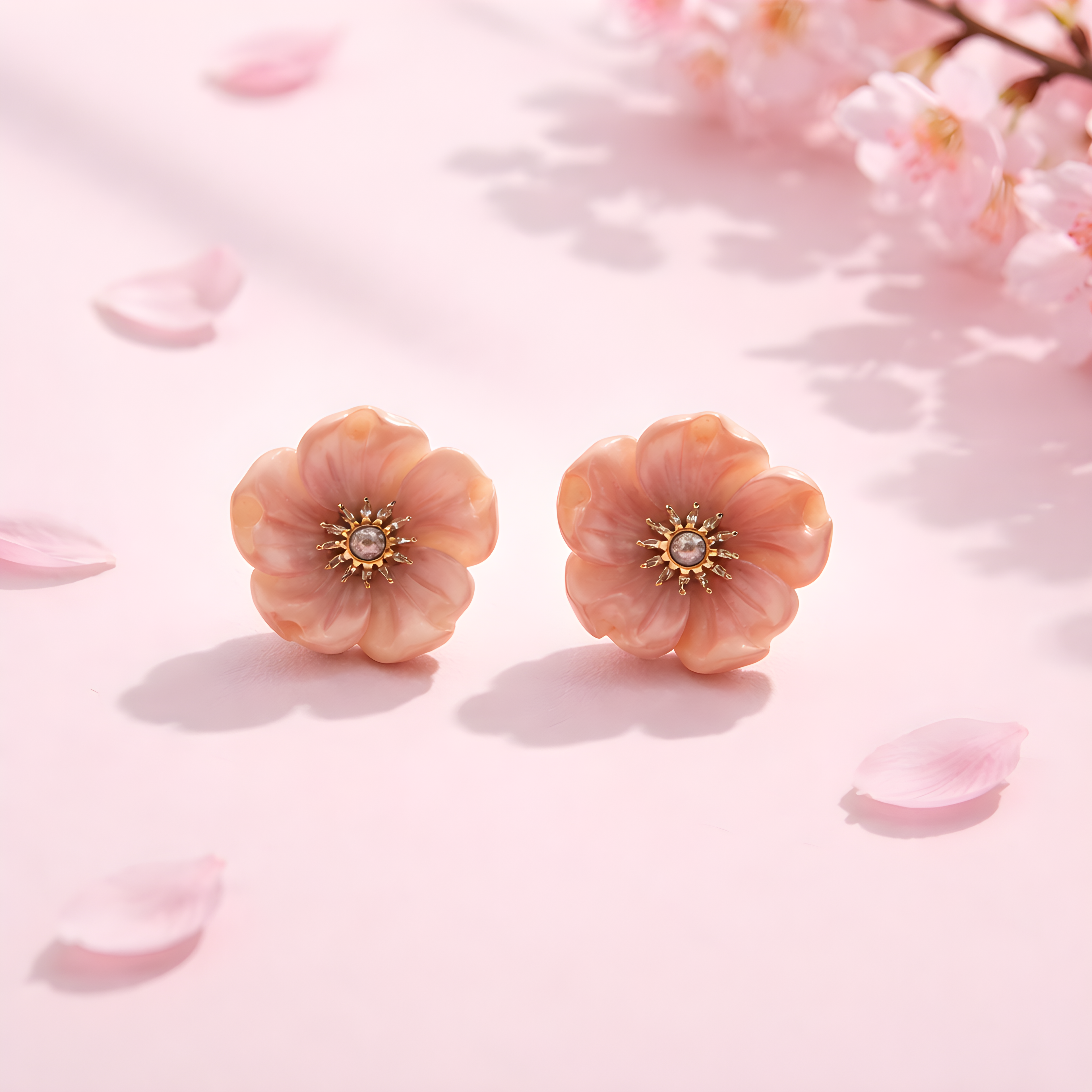 🌸 Boucles d’oreilles Sakura – Maison Céleste